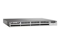Cisco Catalyst 3850-24XS-S - Commutateur - C3 - Géré - 24 x 1 Gigabit / 10 Gigabit SFP+ - de bureau, Montable sur rack - reconditionné WS-C3850-24XS-S-RF