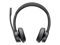 Poly Voyager 4320-M - Voyager 4300 UC series - micro-casque - sur-oreille - Bluetooth - sans fil, filaire - USB-C - noir - certifié Zoom, Certifié pour Microsoft Teams 77Z32AA