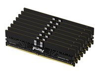 Kingston FURY Renegade Pro - DDR5 - kit - 128 Go: 8 x 16 Go - DIMM 288 broches - 6400 MHz / PC5-51200 - CL32 - 1.4 V - mémoire enregistré - ECC - noir KF564R32RBEK8-128
